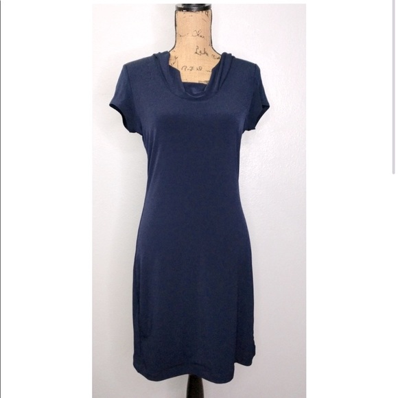 Cowl Neck Hooded Dress - Picture 2 of 4